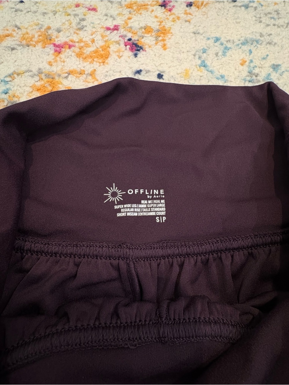 aerie Plum Wide-Leg Flowy Pants - Picture 5 of 5